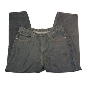 Levi Strauss Super Baggy Jeans Mens 36x30 Dark Wash Gray Denim Drawstring A4298